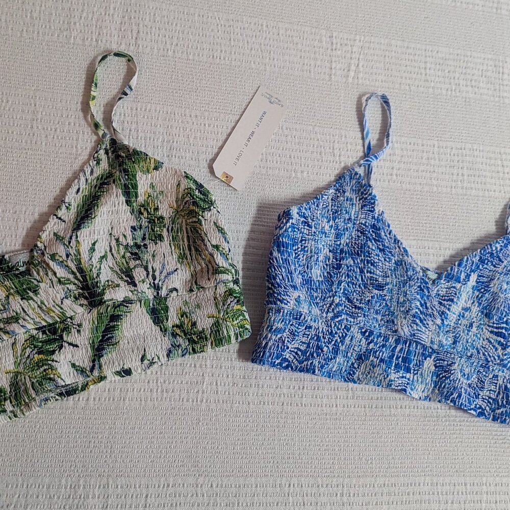 2 "Almost Famous" Island Crop Tops  Size L
